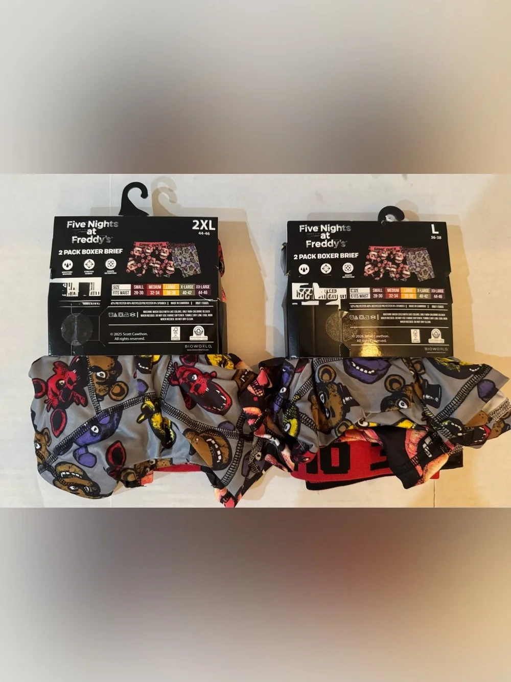 Five Nights at Freddy’s Men's Boxer Briefs, 2-Pack